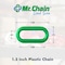 Mr. Chain 2in#8, 51mmx100ft SftyGreen/White Alt Plastic Barrier Chain 50033-100 - alternate 6